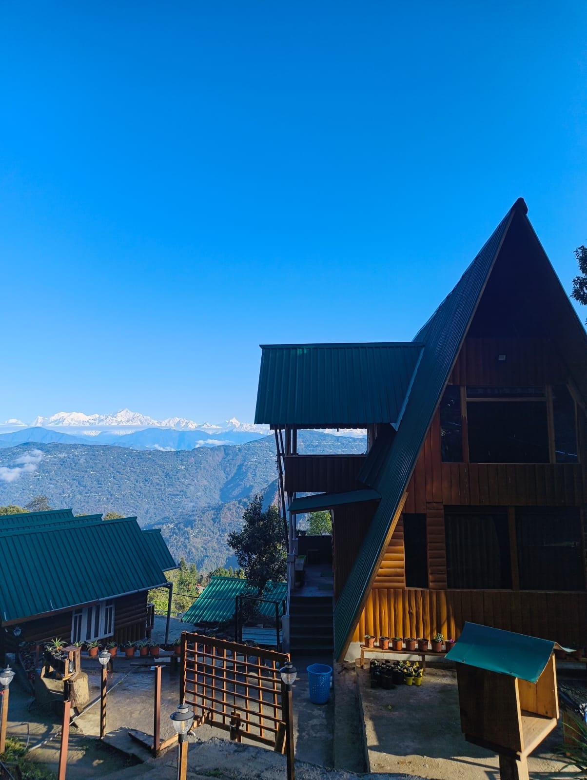Himalayan mountain valley at sunrise